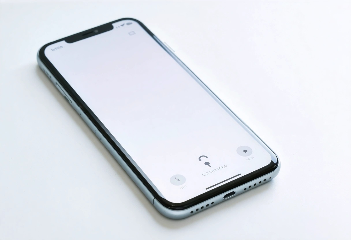 Smartphone mit Banking-App auf einem Tisch